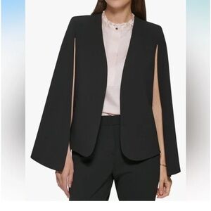 NWT DKNY Women's Black Cape Blazer